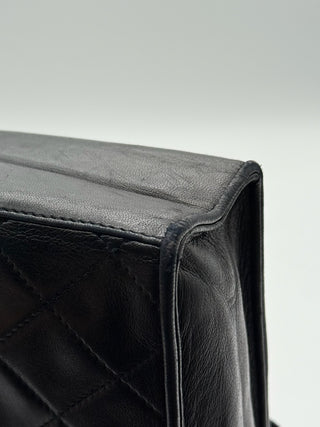 Chanel Vintage Leather Matelasse Coco Mark Tassel Chain Bag