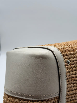 COACH Hamptons Straw Applique Tote