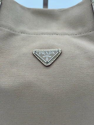 Prada Cinghiale-Trimmed Canapa Tote