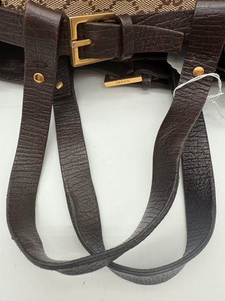 Gucci Buckle Canvas Tote