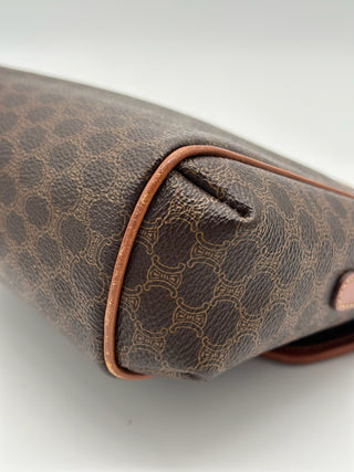 CELINE Vintage Macadam Brown Medium Crossbody