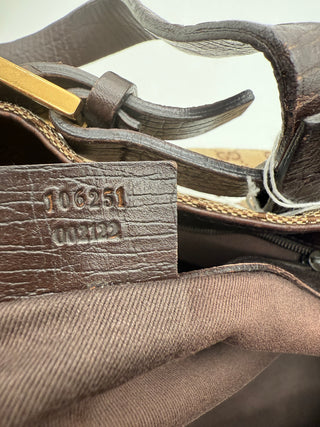 Gucci Buckle Canvas Tote