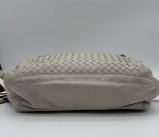 Bottega Veneta Intrecciato Leather Body Bag Ivory