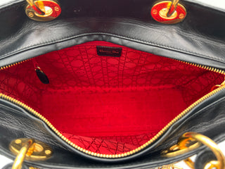 DIOR Lady Dior Lambskin Large Black