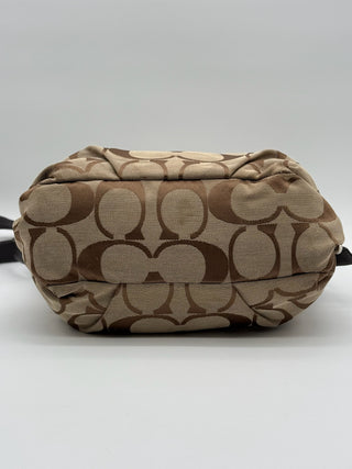 Coach Signature Monogram Brown Crossbody