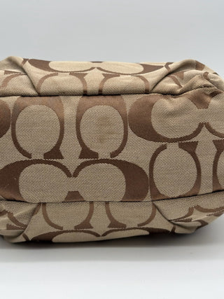 Coach Signature Monogram Brown Crossbody