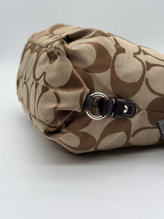 Coach Signature Monogram Brown Crossbody