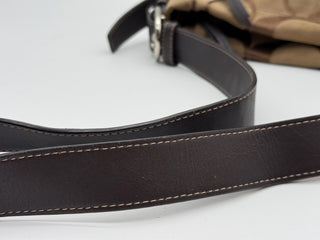 Coach Signature Monogram Brown Crossbody