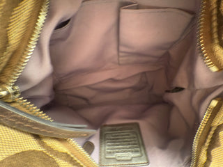 Coach Signature Monogram Brown Crossbody