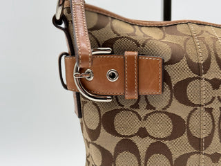 Coach Shoulder Bag Signature Brown
