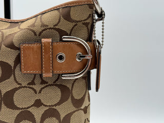 Coach Shoulder Bag Signature Brown