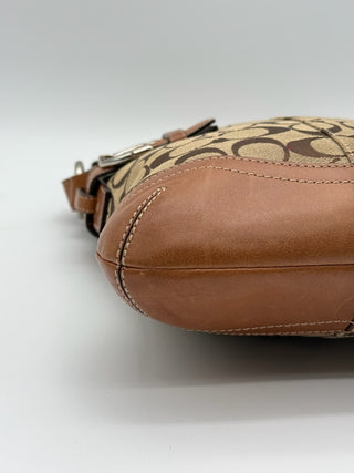 Coach Shoulder Bag Signature Brown