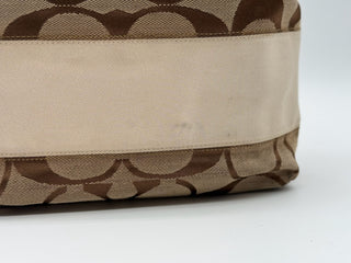 Coach Signature Ivory Striped Tote