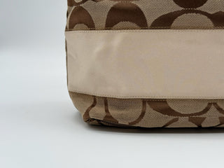 Coach Signature Ivory Striped Tote