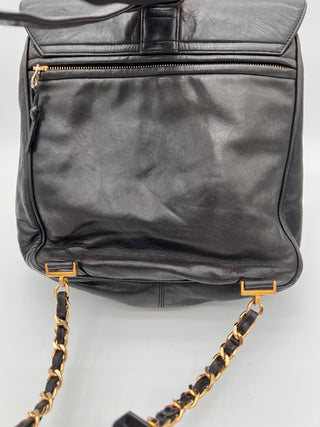 CHANEL Lambskin Backpack with Twin CC Ball Charms