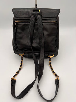 CHANEL Lambskin Backpack with Twin CC Ball Charms