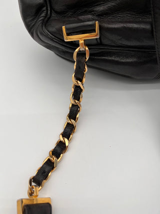 CHANEL Lambskin Backpack with Twin CC Ball Charms