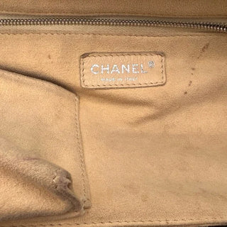 CHANEL Black Perforated Patent Leather Tote