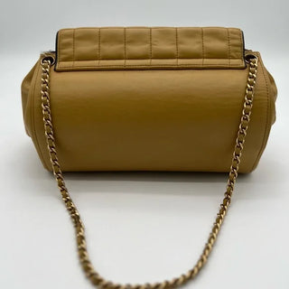 CHANEL Chocobar Accordion Lambskin Shoulder Bag