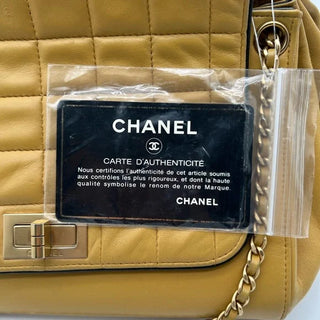 CHANEL Chocobar Accordion Lambskin Shoulder Bag