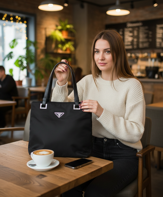 Prada Nylon Tote Black