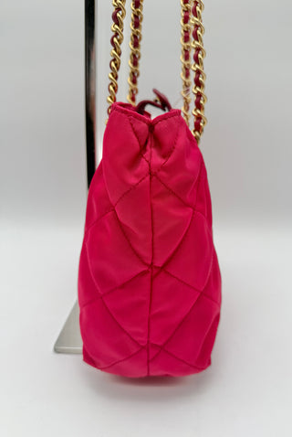 Prada Tessuto Impuntu Quilted Chain Tote – Fuchsia Pink Nylon