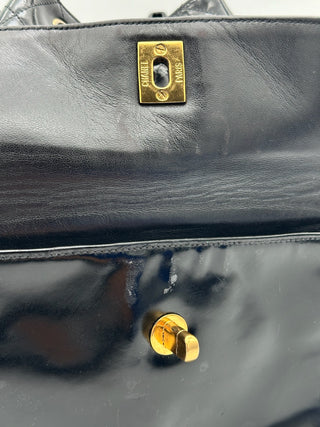 CHANEL Vintage Patent Leather Backpack 24K GHW