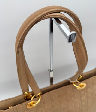 DIOR Lady Dior Cannage Tan Shoulder Bag