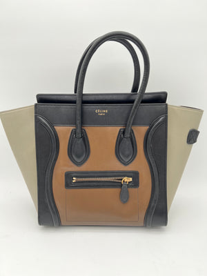 CELINE Mini Tricolor Luggage Medium