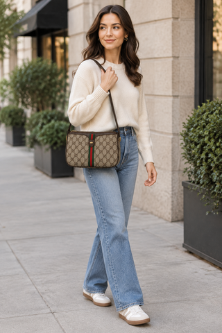 Gucci Vintage GG Supreme Web Sherry Line Shoulder Bag