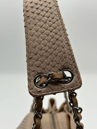 CHANEL Vintage Python & Tweed Shoulder Bag