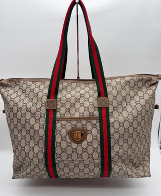 Gucci GG Plus Monogram Large Ziptop Travel Tote
