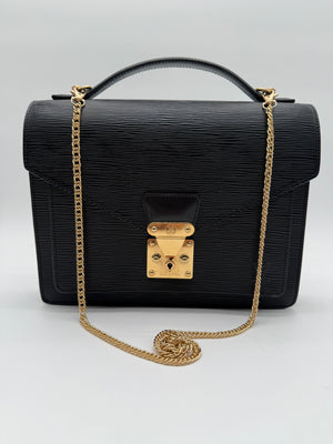 Louis Vuitton Monceau Epi Leather Black