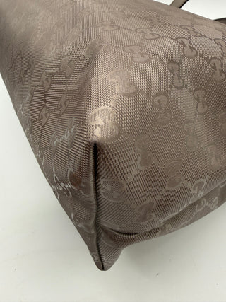 Gucci GG Imprime Tote Bag – Metallic Taupe