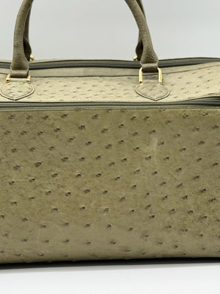 Genuine Ostrich Leather Travel Bag