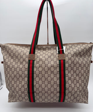 Gucci GG Plus Monogram Large Ziptop Travel Tote