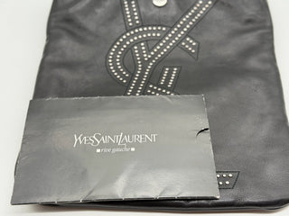 YSL STUDDED LEATHER MESSENGER BAG