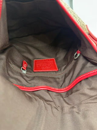 COACH Soho Canvas Signature Red Crossbody Vintage