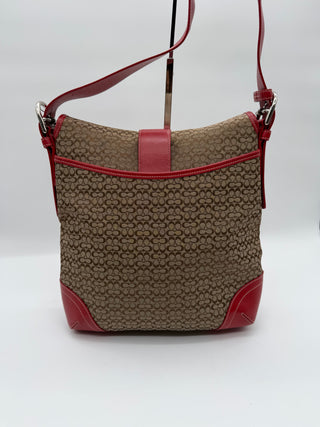 COACH Soho Canvas Signature Red Crossbody Vintage