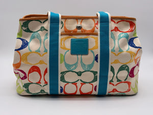 COACH Hampton Multicolor Scribble Tote