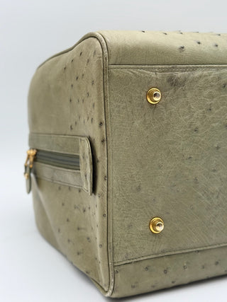 Genuine Ostrich Leather Travel Bag