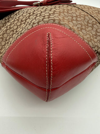 COACH Soho Canvas Signature Red Crossbody Vintage