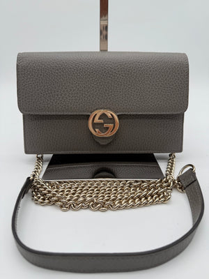 Gucci Interlocking GG Dollar Wallet on Chain Crossbody