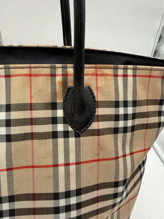 BURBERRY Blue Label Nova Check Nylon Large Tote