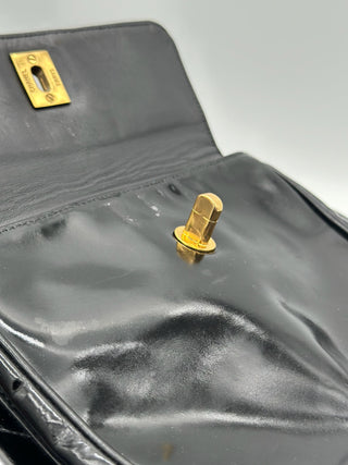 CHANEL Vintage Patent Leather Backpack 24K GHW