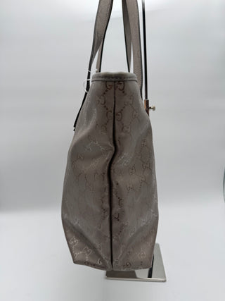 Gucci GG Imprime Tote Bag – Metallic Taupe