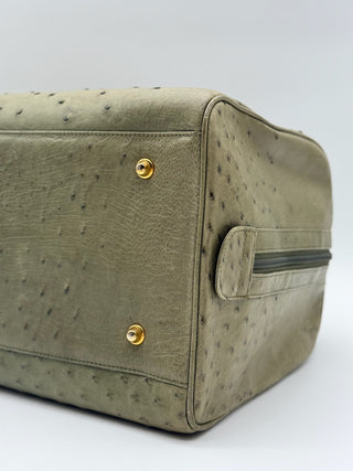 Genuine Ostrich Leather Travel Bag