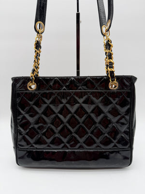 CHANEL Patent Leather Tote – Black | 24K GHW