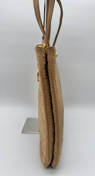 DIOR Lady Dior Cannage Tan Shoulder Bag