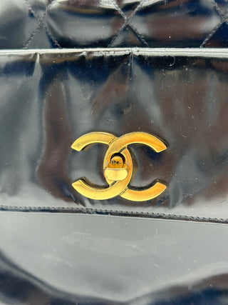 CHANEL Vintage Patent Leather Backpack 24K GHW